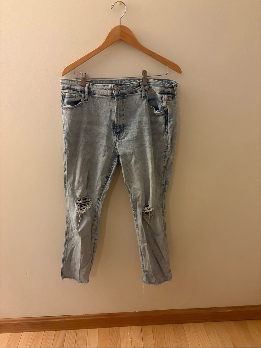 Old Navy Light Blue Ripped Boyfriend Jeans